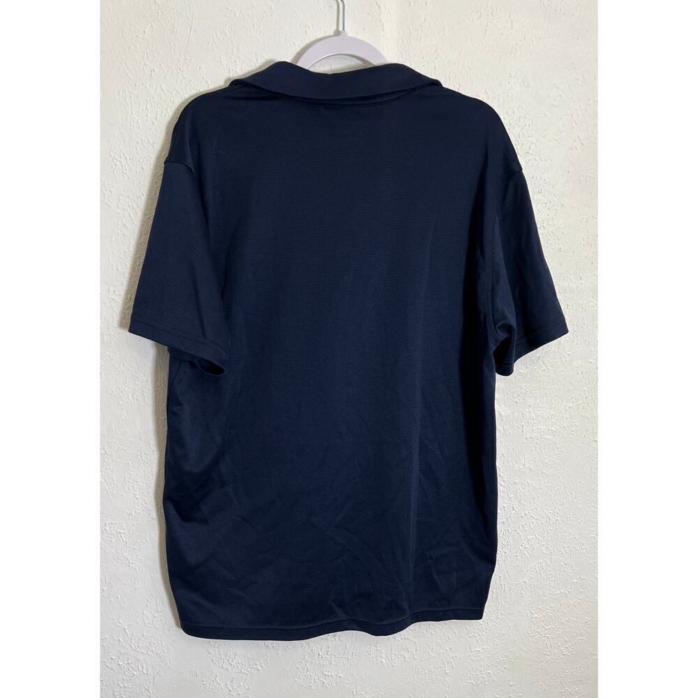 Reebok Performance Ace Polo Shirt Navy Blue Polyester Short Sleeve Men's XL - Picture 5 of 8